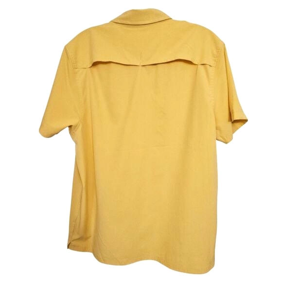 Xcaster Men Outdoor Fishing Hiking Button Shirt Large Yellow Summer Vacation UPF - Picture 5 of 8